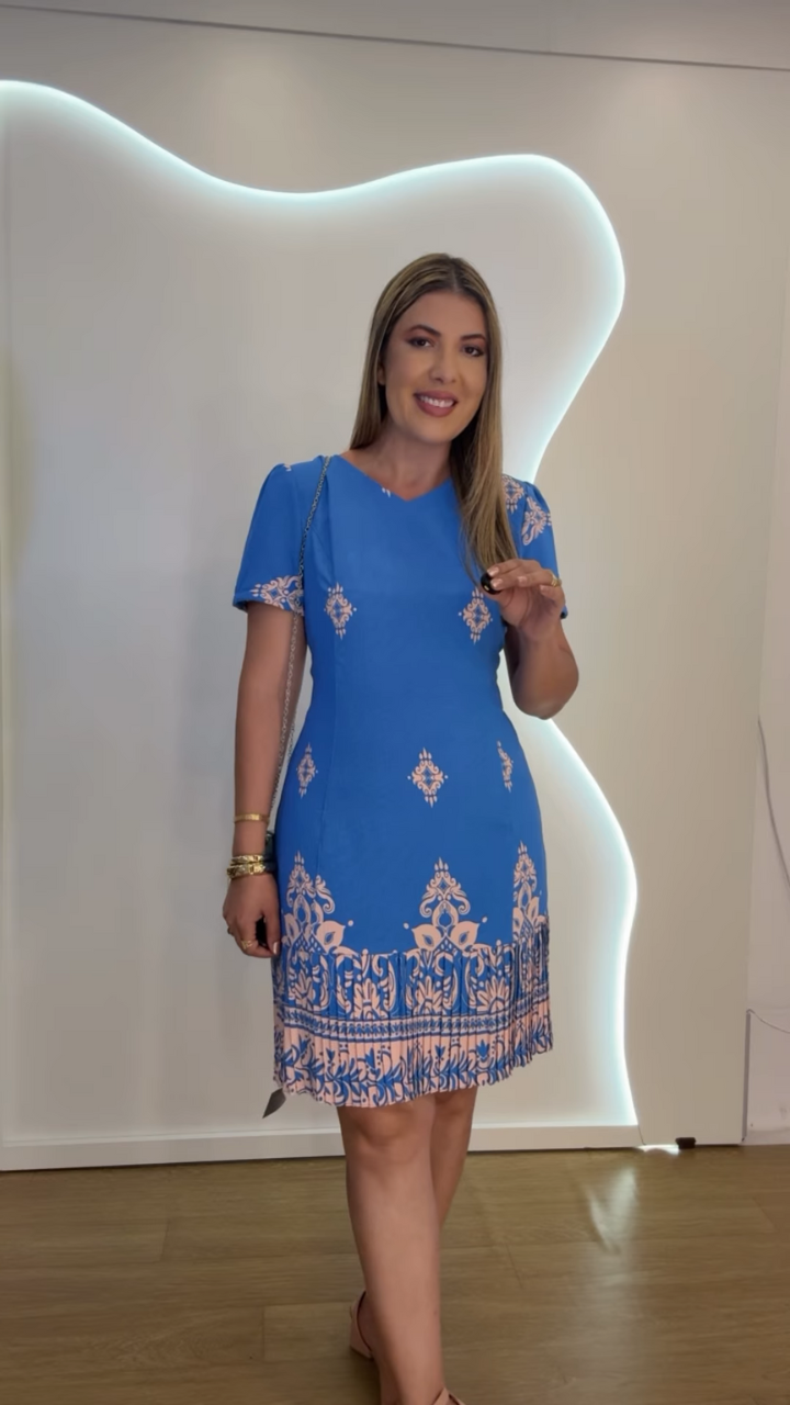 Vestido Penélope Azul Royal